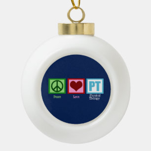 Blaue körperliche Therapie Keramik Kugel-Ornament