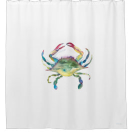 Blaue Krabbe Duschvorhang