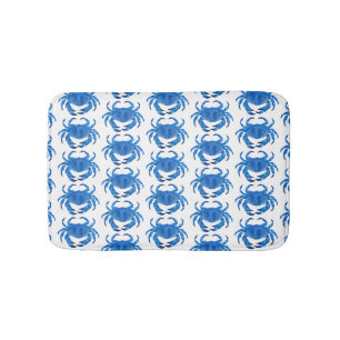 Blaue Krabbe Ozean-Muster Badematte