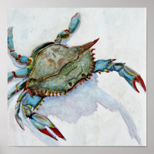 Blaue Krabbe Poster