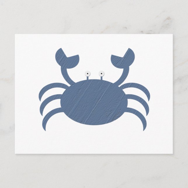 Blaue Krabbe Postkarte (Vorderseite)