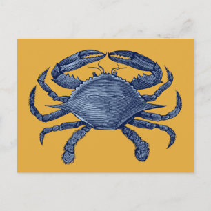 Blaue Krabbe Postkarte