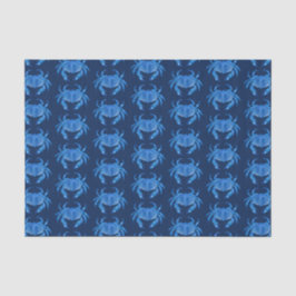 Blaue Krabbe Seaside Ocean Muster Seidenpapier