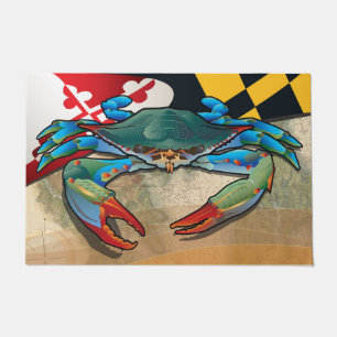 Blaue Krabbe von Maryland Fußmatte