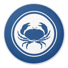 Blaue Krabben-Marinegeschöpf-Keramikgriff Keramikknauf