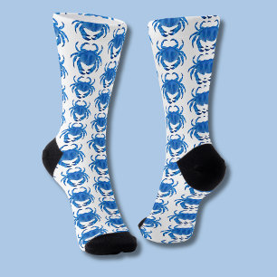Blaue Krabben Struktur Socken