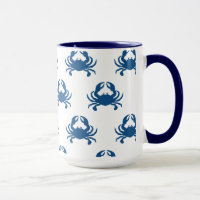 Blaue Krabben-Tasse
