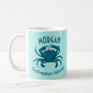 Blaue Krabbenstrand-Kaffeetasse Kaffeetasse
