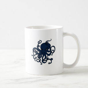 Blaue Krake fertigen kundenspezifisch an Kaffeetasse