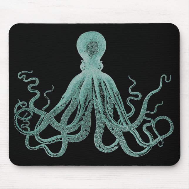 Blaue Krake Mousepad (Vorne)