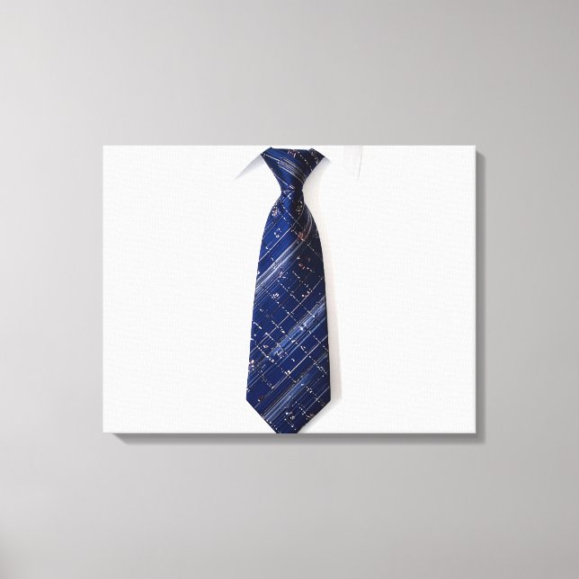 Blaue Krawatte Leinwanddruck (Vorderseite)
