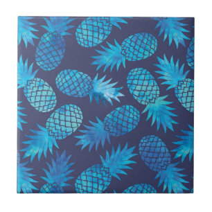 Blaue Krawatten-Ananas Fliese