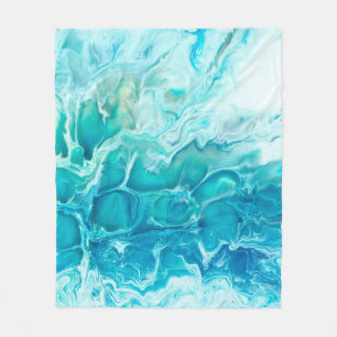 Blaue kreative abstrakte handgemalte Hintergrund,  Fleecedecke