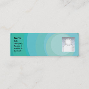 Blaue Kreis-Schatten - dünn Mini Visitenkarte