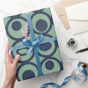 Blaue Kreise Geschenkpapier