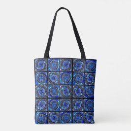 Blaue Kreise Mosaik Tasche