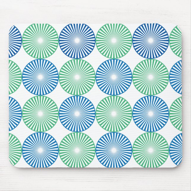 Blaue kreisförmige Bauweise Mousepad (Vorne)
