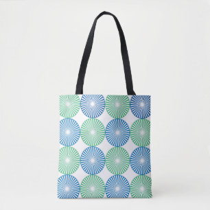 Blaue kreisförmige Bauweise Tasche