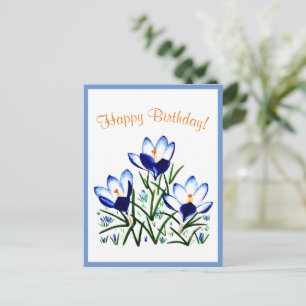 Blaue Kreuze im Frühjahr Postkarte