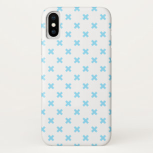 Blaue Kreuzstiche auf weiß Case-Mate iPhone Hülle
