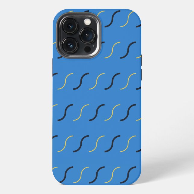 Blaue Kringel iPhone 13 Pro Max Hülle (Rückseite)