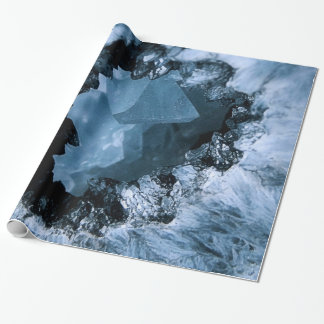 Blaue Kristallphantasie Geschenkpapier
