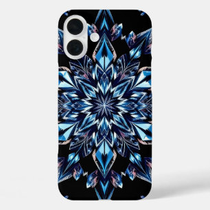 Blaue Kristallwirkung iPhone 16 Plus Hülle