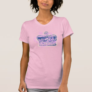 Blaue Krone mit Overlay versehen T-Shirt