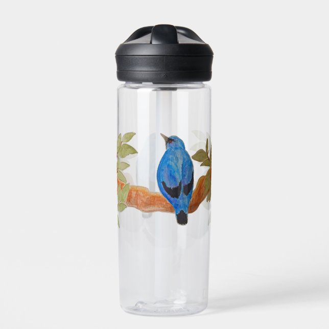 Blaue Kuckoshrike Trinkflasche (Vorderseite)