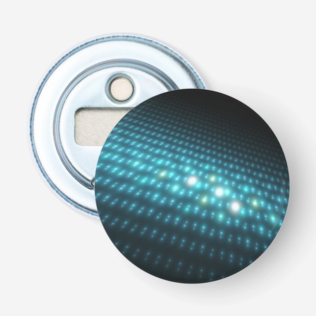 Blaue Kugeln 3D Flaschenöffner (Vorderseite)