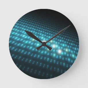 Blaue Kugeln 3D Runde Wanduhr