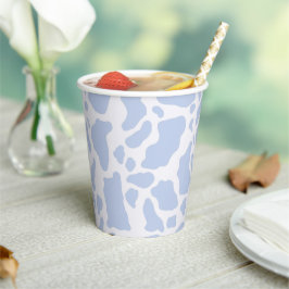 Blaue Kuh-Spots Tierdruckmuster Pappbecher