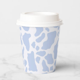 Blaue Kuh-Spots Tierdruckmuster Pappbecher