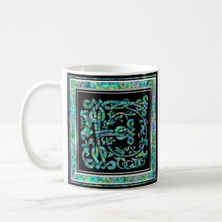 Blaue" kundenspezifische Monogramm-Tassen F Kaffeetasse