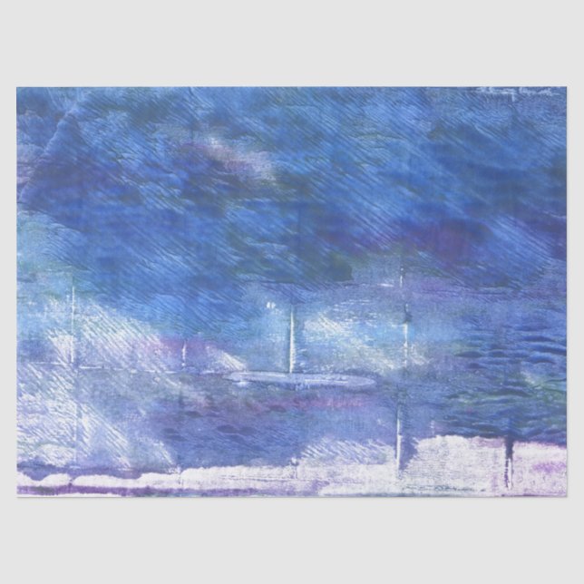 Blaue Kunst Seidenpapier (Vorderseite)