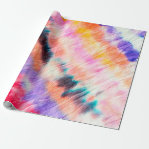 Blaue Kunstmalerei. Gefärbte Krawatte Textur. LILA Geschenkpapier