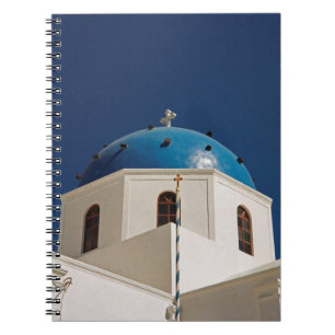 Blaue Kuppel, Santorini, Griechenland Notizblock