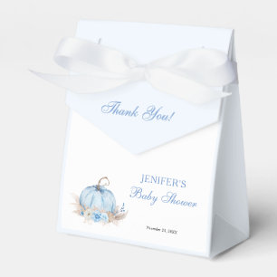 Blaue Kürbis-Baby-Party Dankeschön Geschenkschachtel
