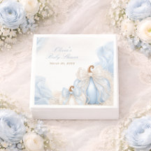 Blaue Kürbis-Schleife Elegante Babyparty