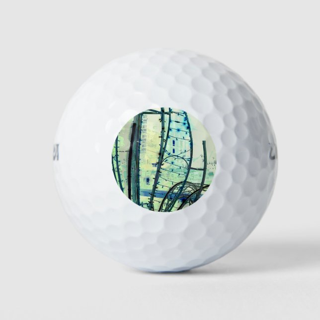 Blaue Kurven Golfball (Vorderseite)
