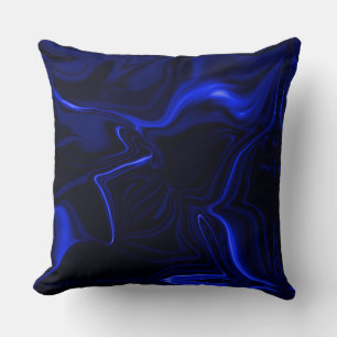 Blaue Kurven im blauen escura. Bild Kissen