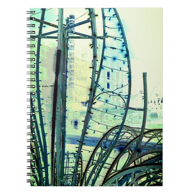 Blaue Kurven Notizblock (Vorderseite)