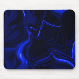 Blaue Kurven und Wellenmuster in dunkelblauem Bild Mousepad