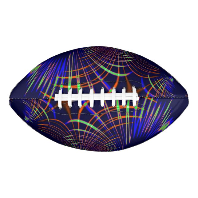 Blaue Kurven von Korallen bis Grünfarbe Football (Vorderseite)