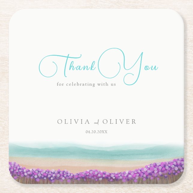 Blaue Küste Rechteckiger Pappuntersetzer (Vorderseite)