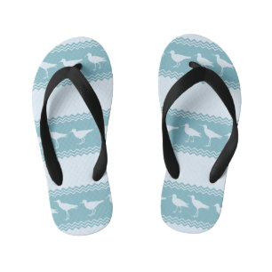 Blaue Küste Sandpiper Bird Stripes Kinderbadesandalen