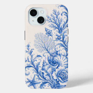 Blaue Küsten-Muschel-Blumen-Handyhülle Case-Mate iPhone Hülle