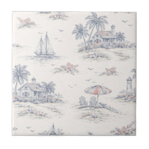 Blaue Küstenfranzösische Toile