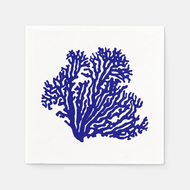 Blaue Küstenkoralle Serviette (Vorderseite)