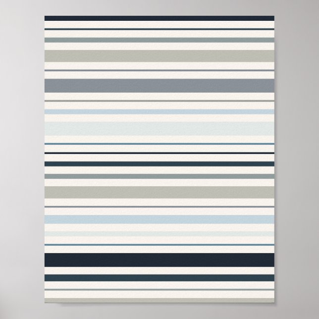 Blaue Küstenstreifen Poster (Vorne)